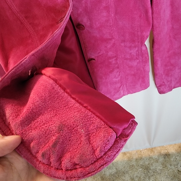 Genuine Leather Danier Hot Pink Suede Jacket, vintage, Y2K - Picture 8 of 9